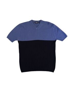 Mexx Y2K V-Neck Sweater - Blue and Black